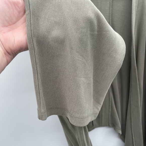 Logo by Lori Goldstein green open front soft stretchy natural earthy cardigan. M - Picture 2 of 9